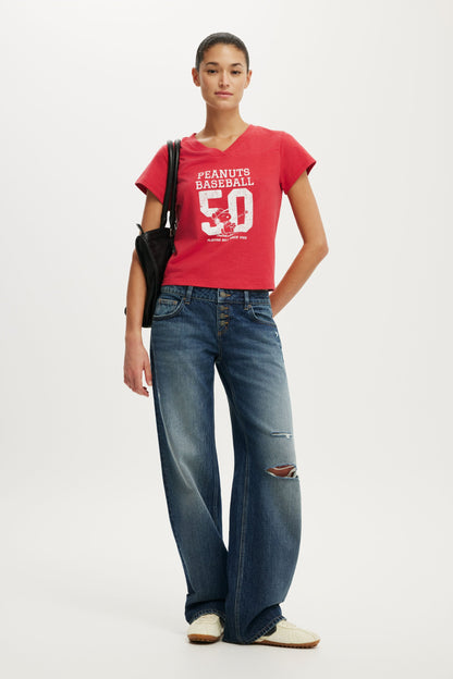 Snoopy V Neck Original Graphic Tee