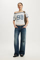 The Fitted Off Shoulder Graphic Tee