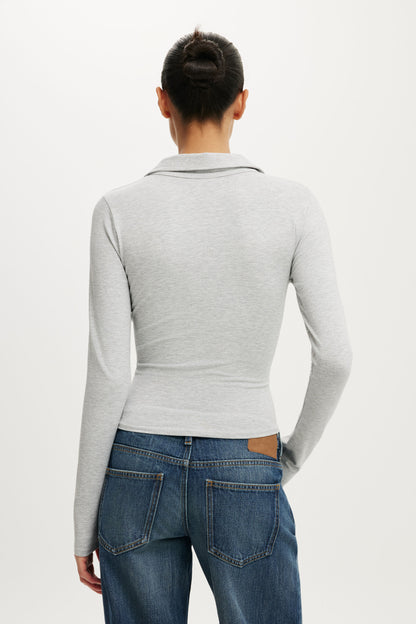 Henley Long Sleeve Polo