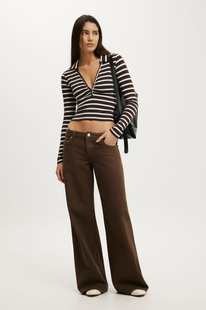 Henley Long Sleeve Polo