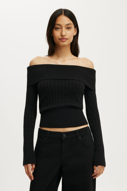 Lotus Off Shoulder Knit