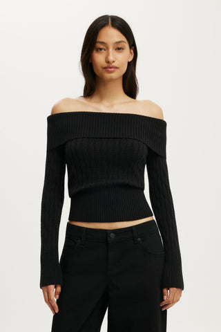 Lotus Off Shoulder Knit