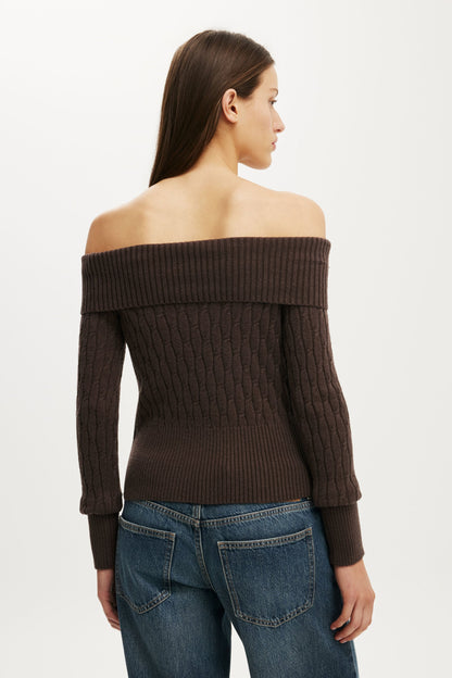 Lotus Off Shoulder Knit