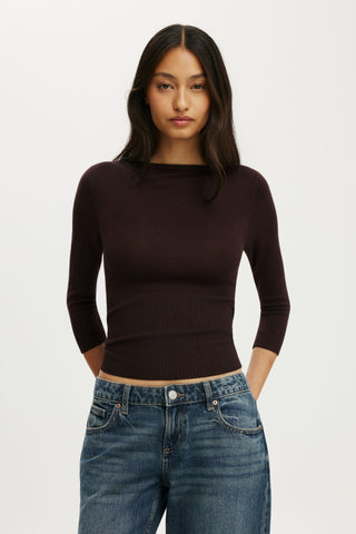 Close Knit Boat Neck