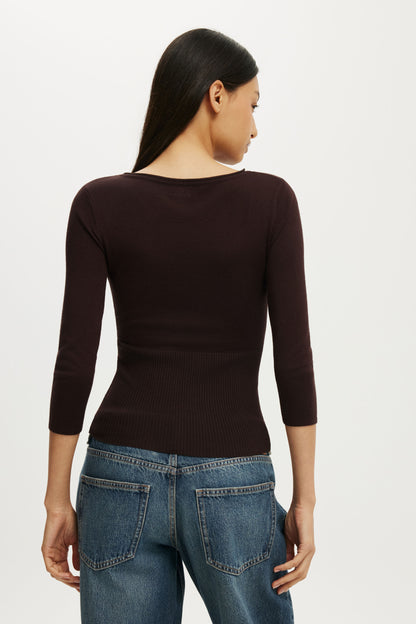 Close Knit Boat Neck