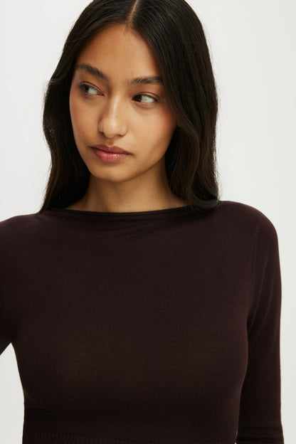Close Knit Boat Neck