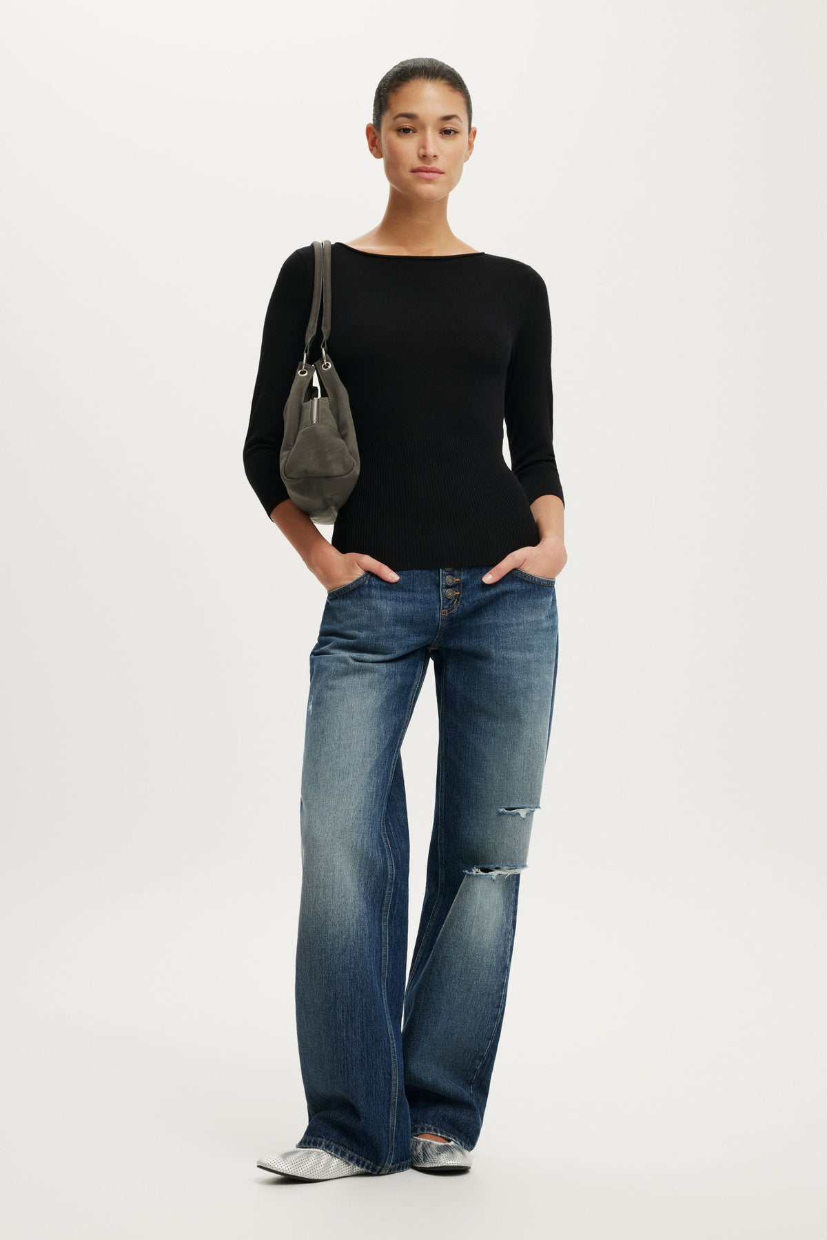Close Knit Boat Neck