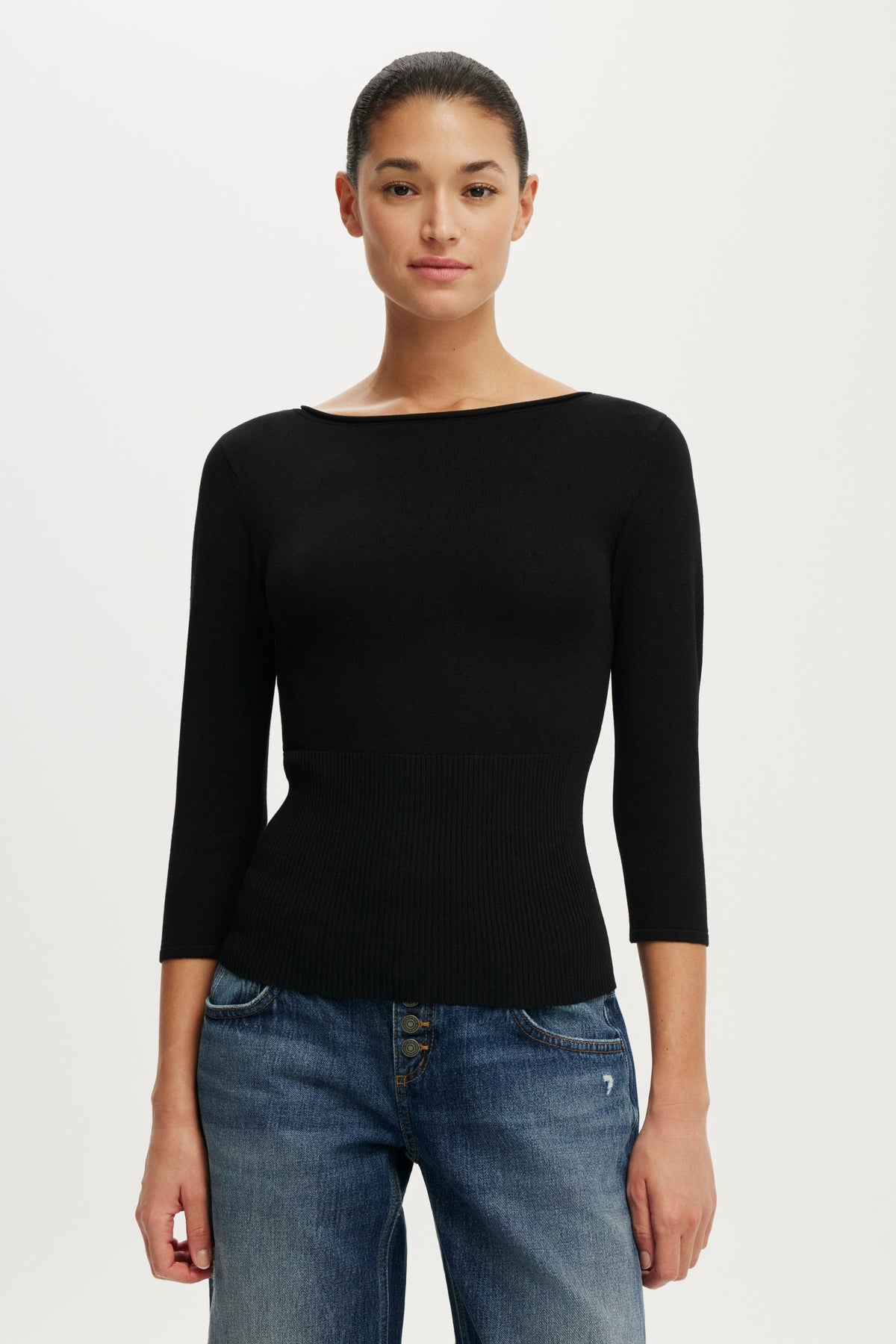 Close Knit Boat Neck