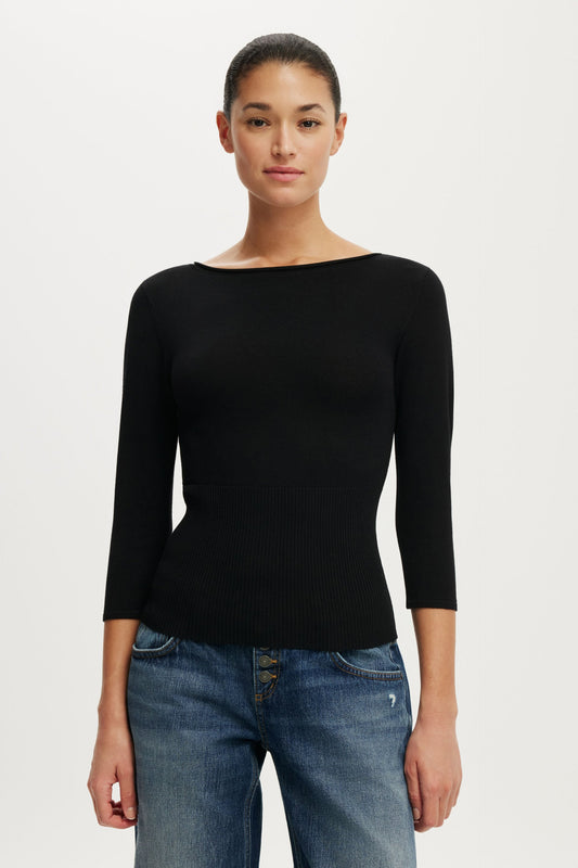 Close Knit Boat Neck