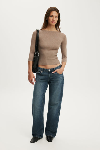 Close Knit Boat Neck