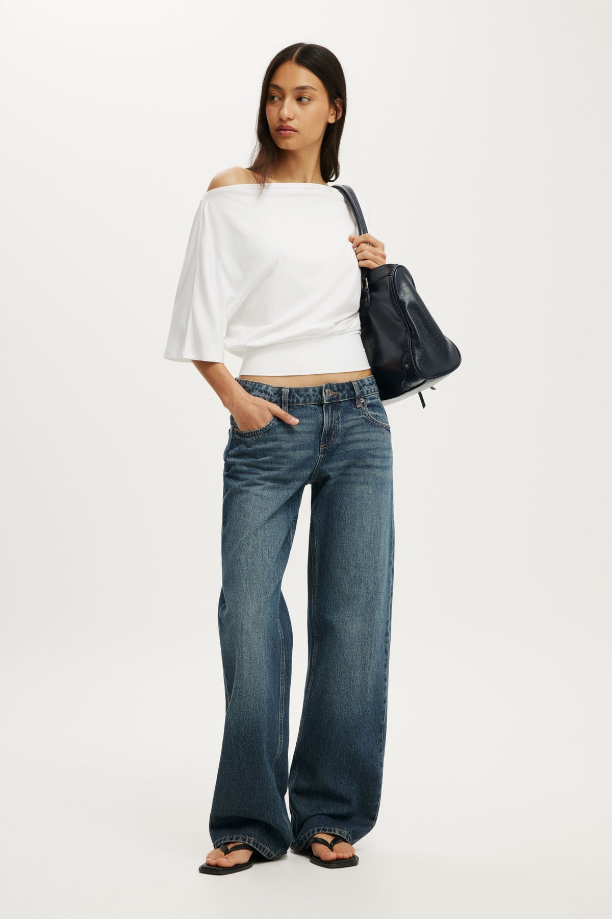 Sage Off Shoulder Short Sleeve
