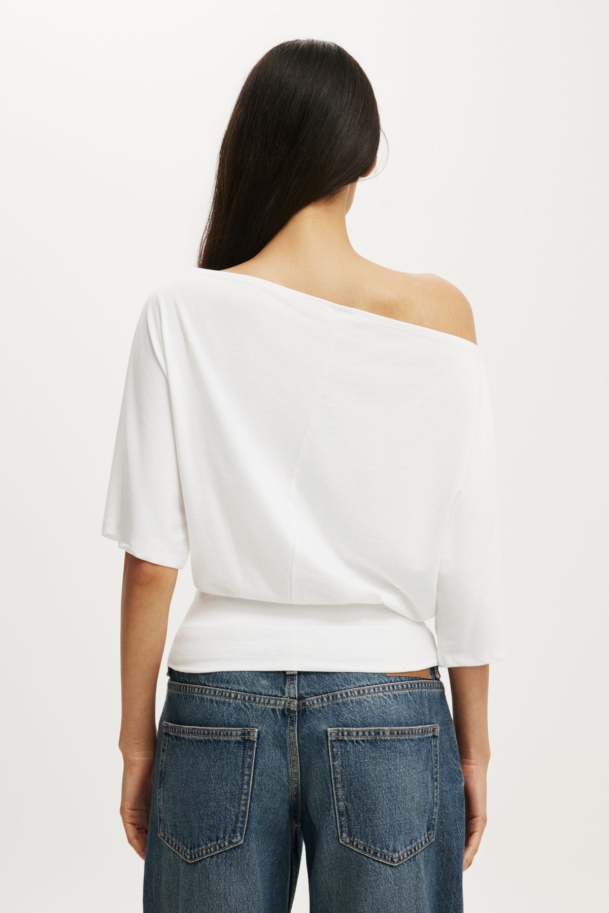Sage Off Shoulder Short Sleeve