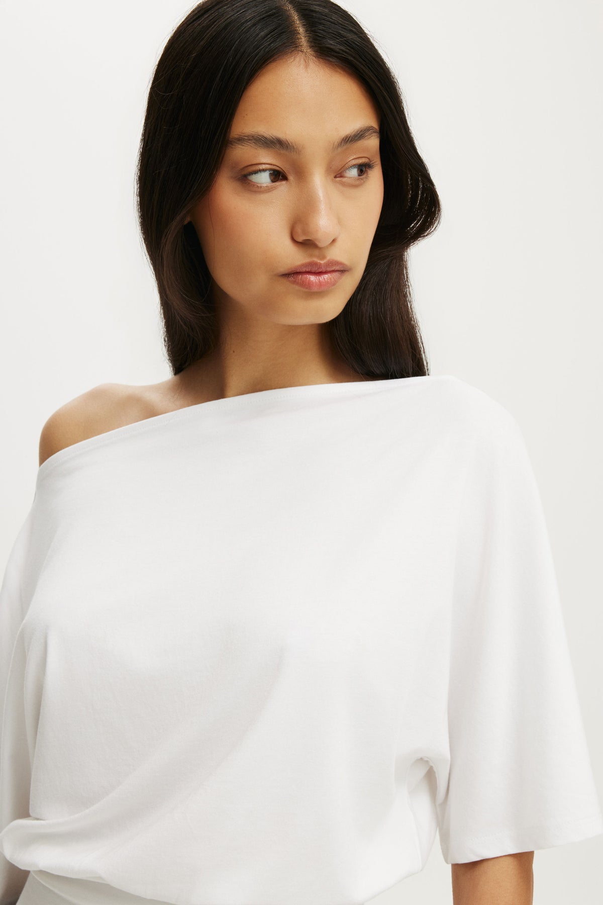 Sage Off Shoulder Short Sleeve