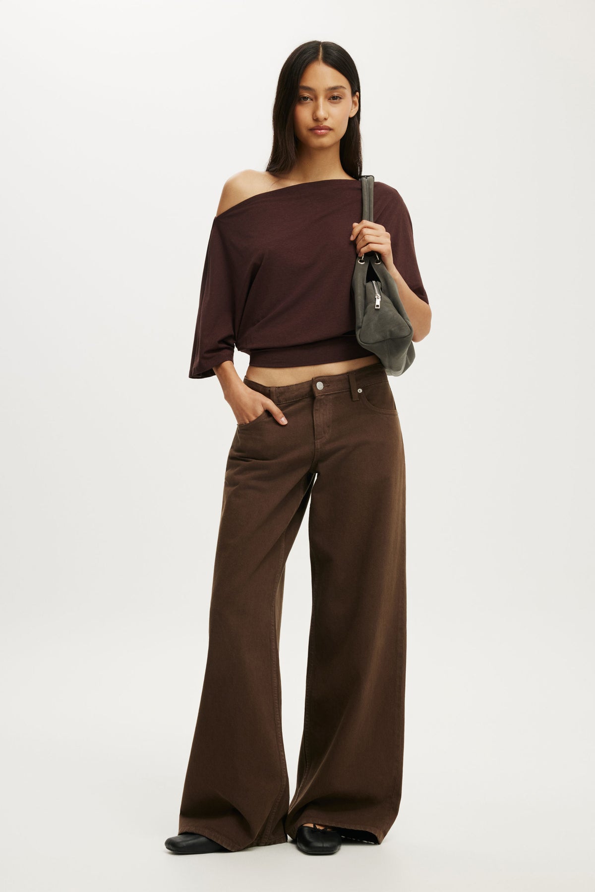 Sage Off Shoulder Short Sleeve