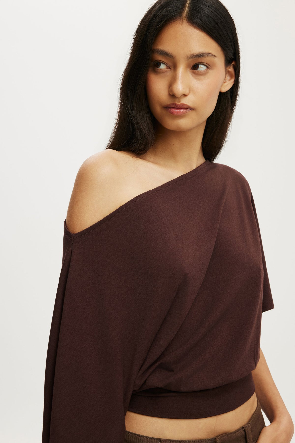 Sage Off Shoulder Short Sleeve