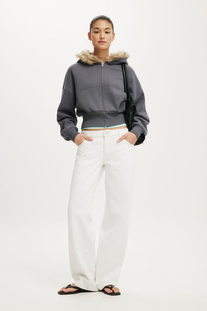 Oversized Zip Through Hoodie