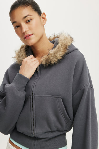 Oversized Zip Through Hoodie