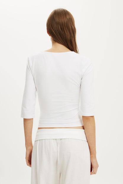 Maple V Neck 3/4 Sleeve