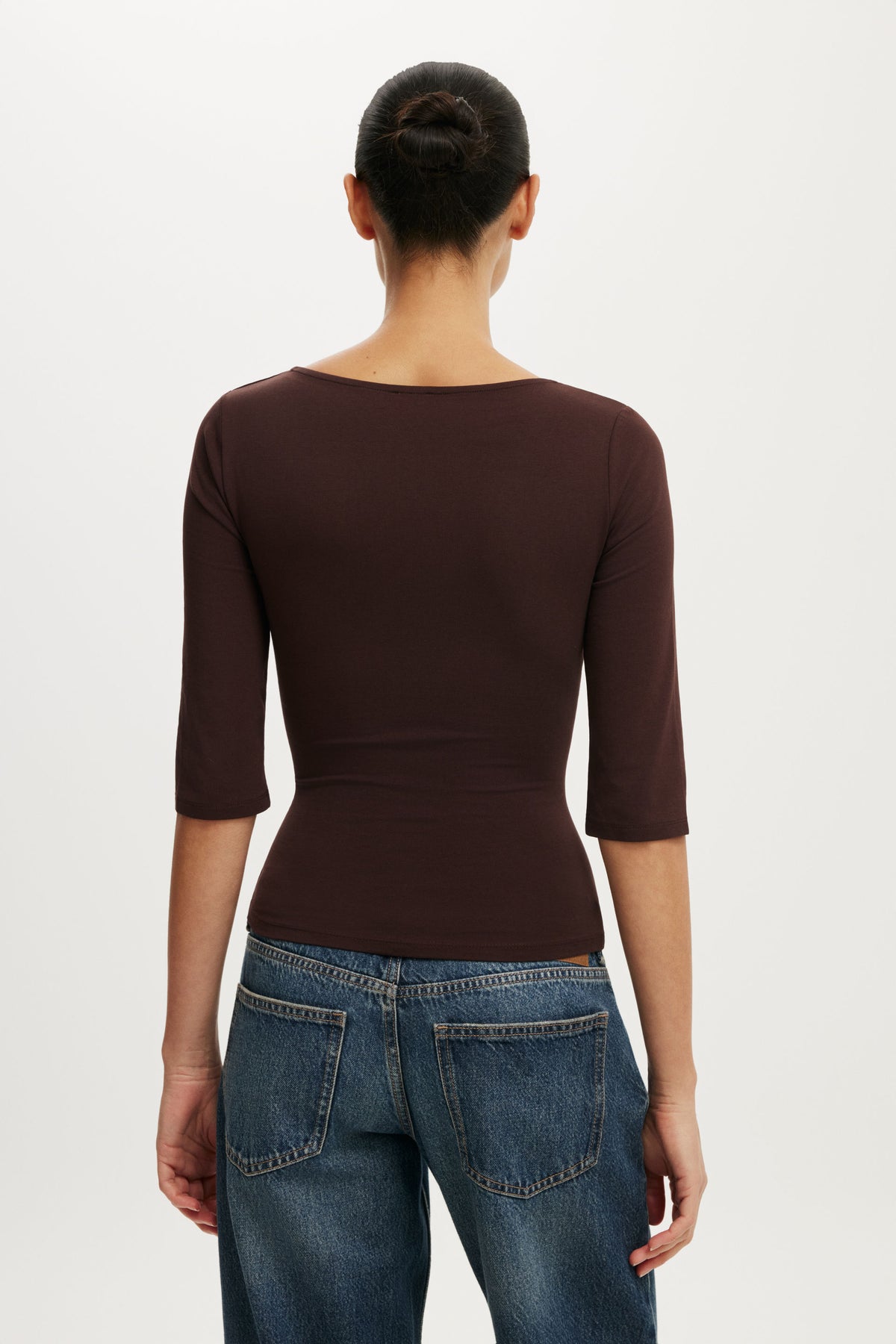 Maple V Neck 3/4 Sleeve