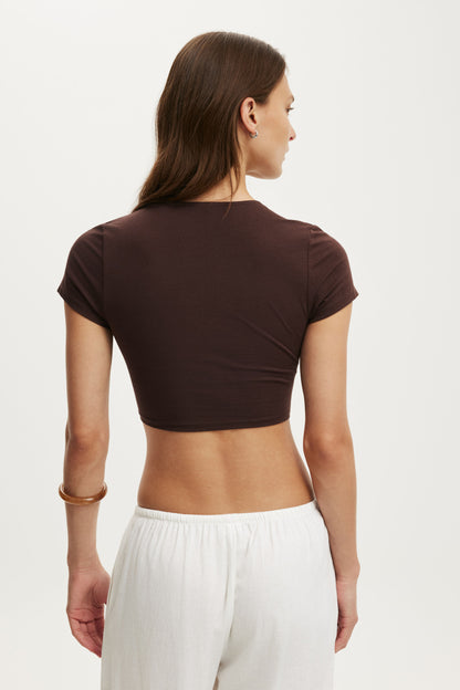 Bri Cropped Cardi Tee