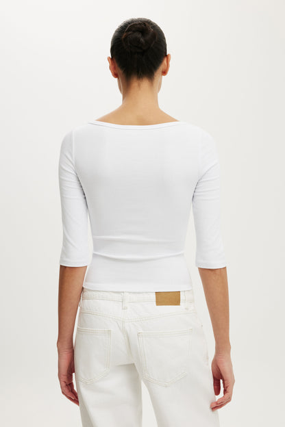 90S Boatneck ¾ Sleeve