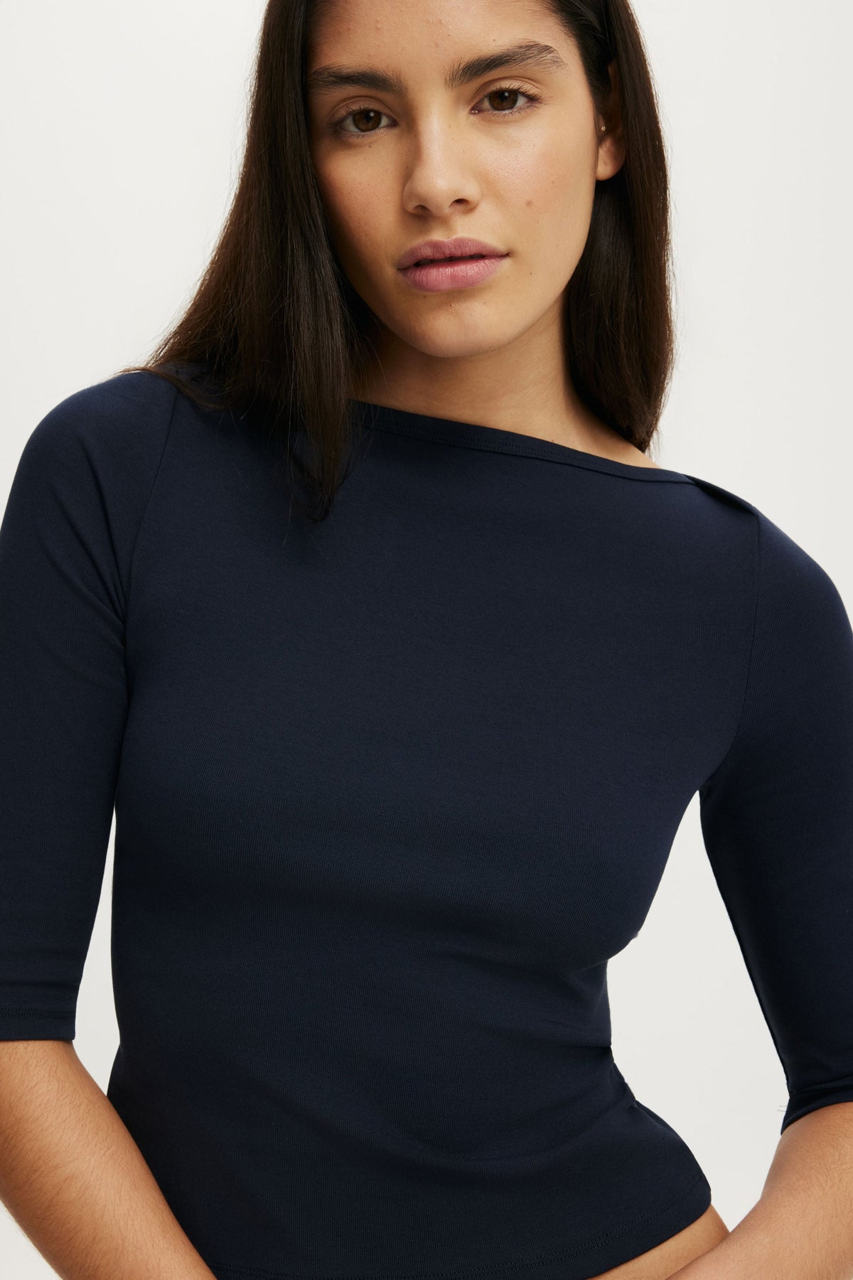 90S Boatneck ¾ Sleeve