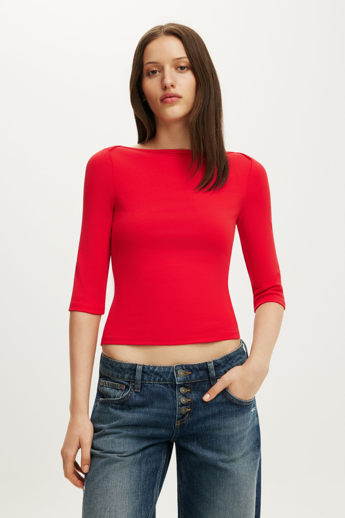 90S Boatneck ¾ Sleeve
