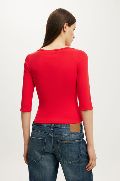 90S Boatneck ¾ Sleeve