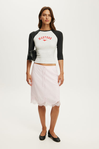 Ford 3/4 Sleeve Fitted Raglan Tee