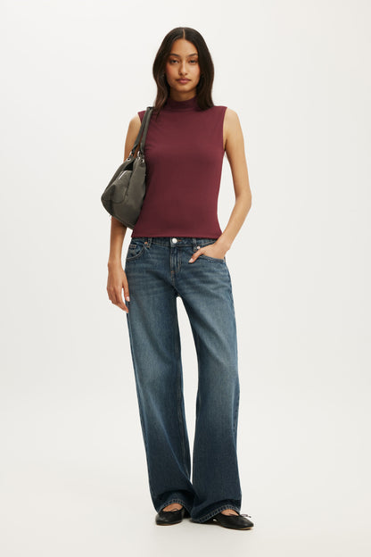 Hold Me Mockneck Open Back Tank