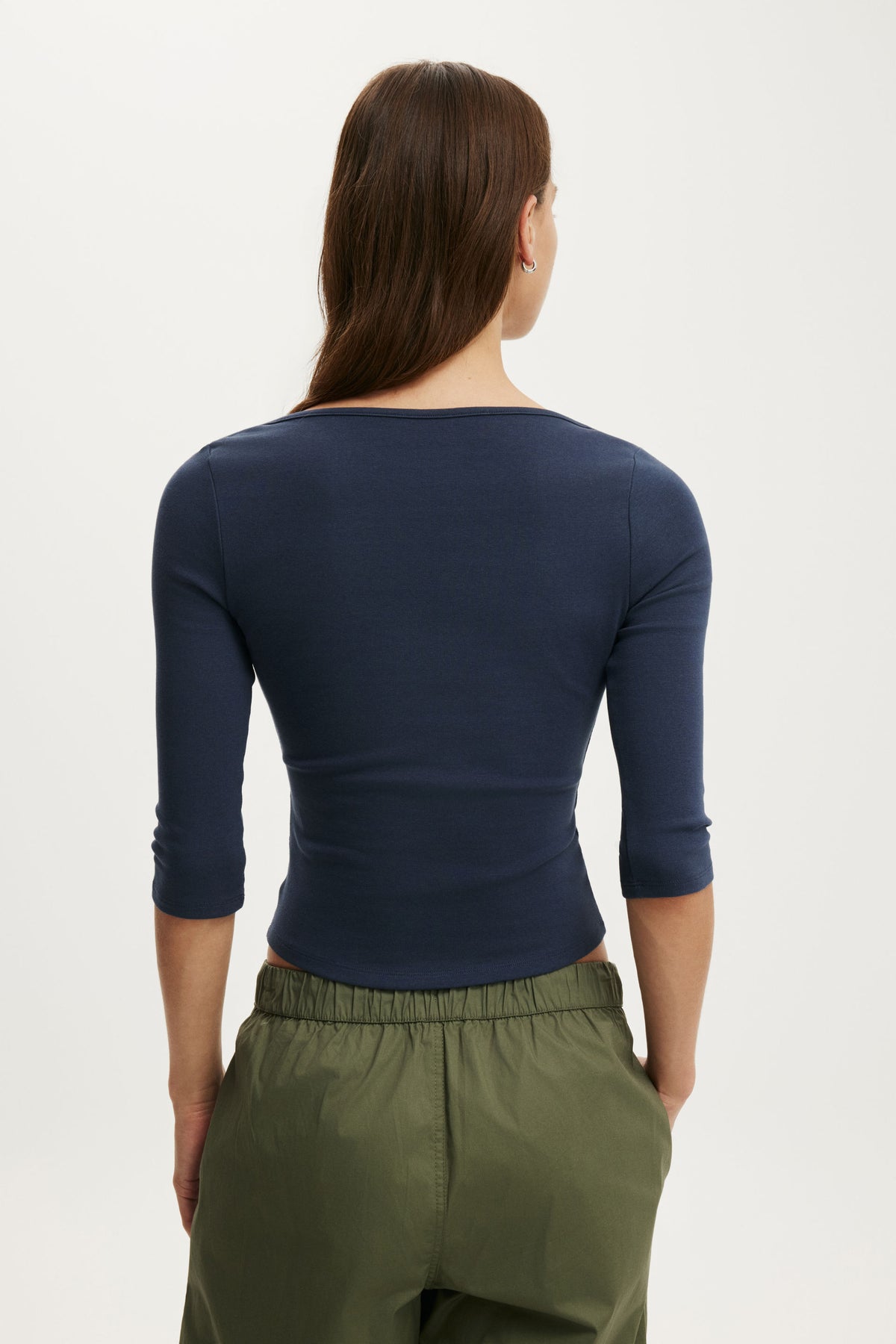 Boat Neck Graphic 3/4 Sleeve