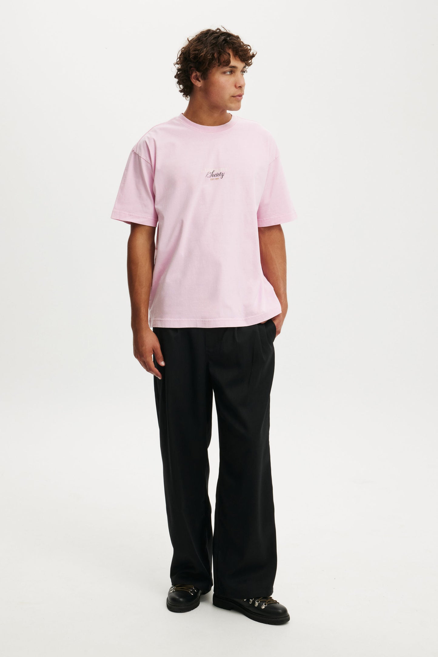 Box Fit Text T-Shirt