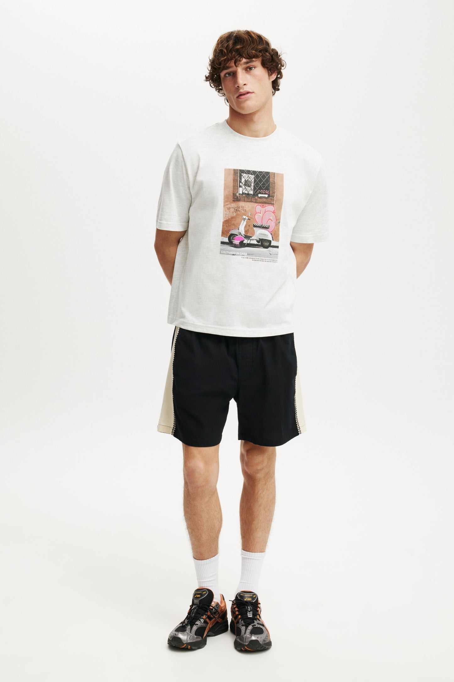 Cropped Fit Graphic T-Shirt