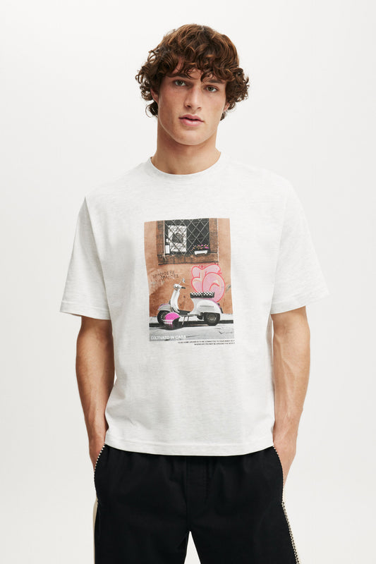 Cropped Fit Graphic T-Shirt
