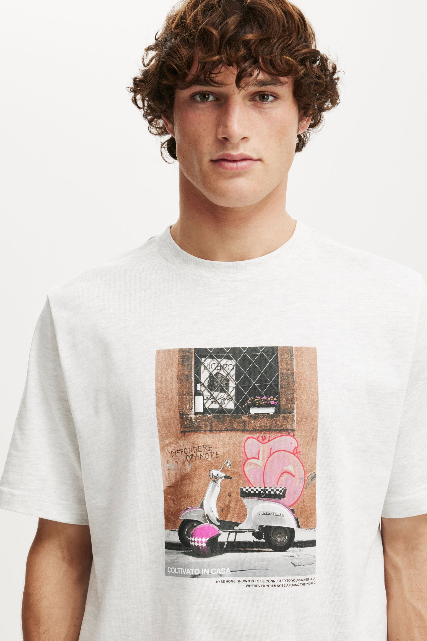 Cropped Fit Graphic T-Shirt