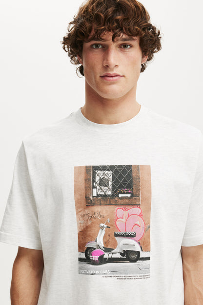 Cropped Fit Graphic T-Shirt