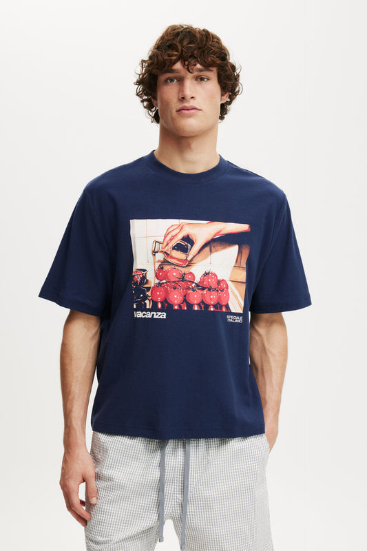 Cropped Fit Graphic T-Shirt