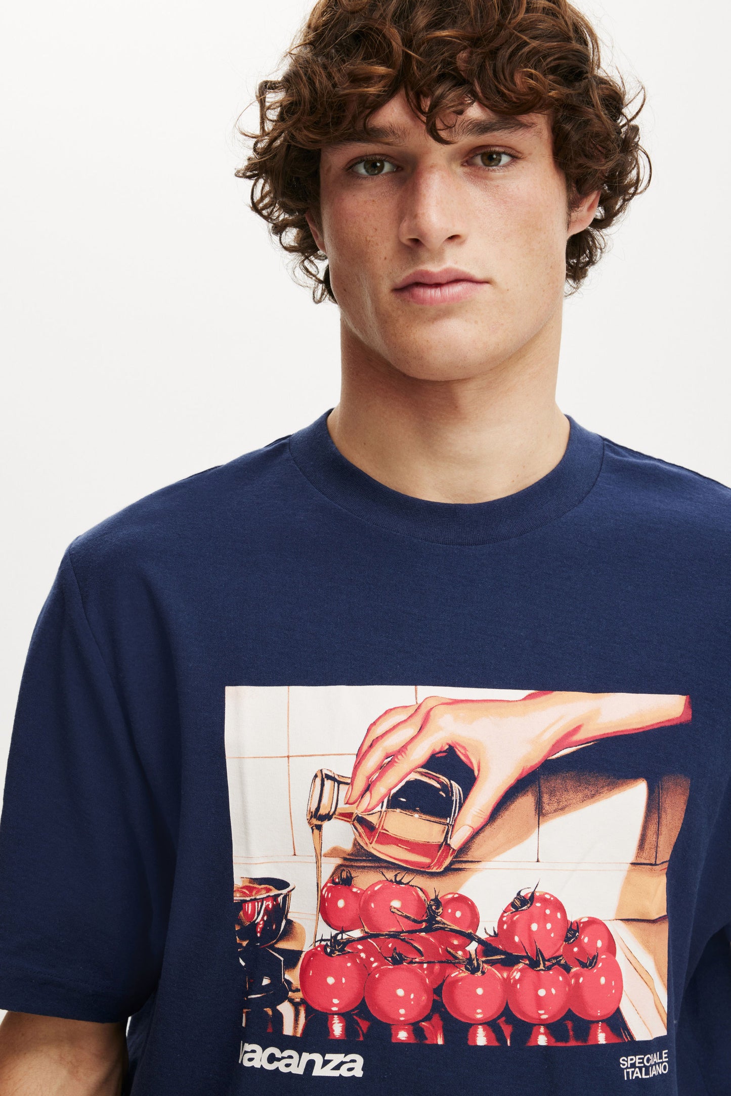 Cropped Fit Graphic T-Shirt