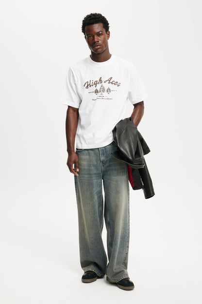 Cropped Fit Graphic T-Shirt