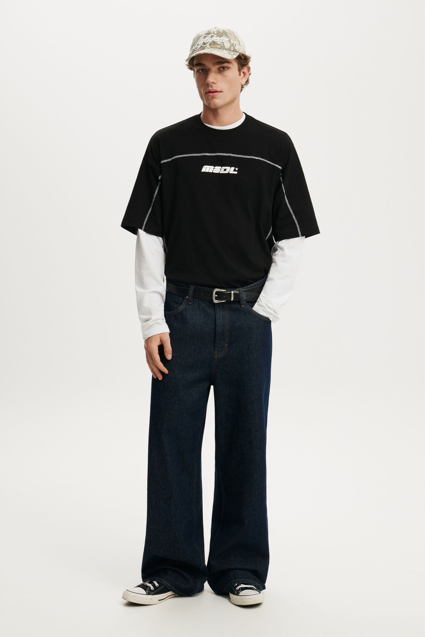 Cropped Fit Graphic T-Shirt