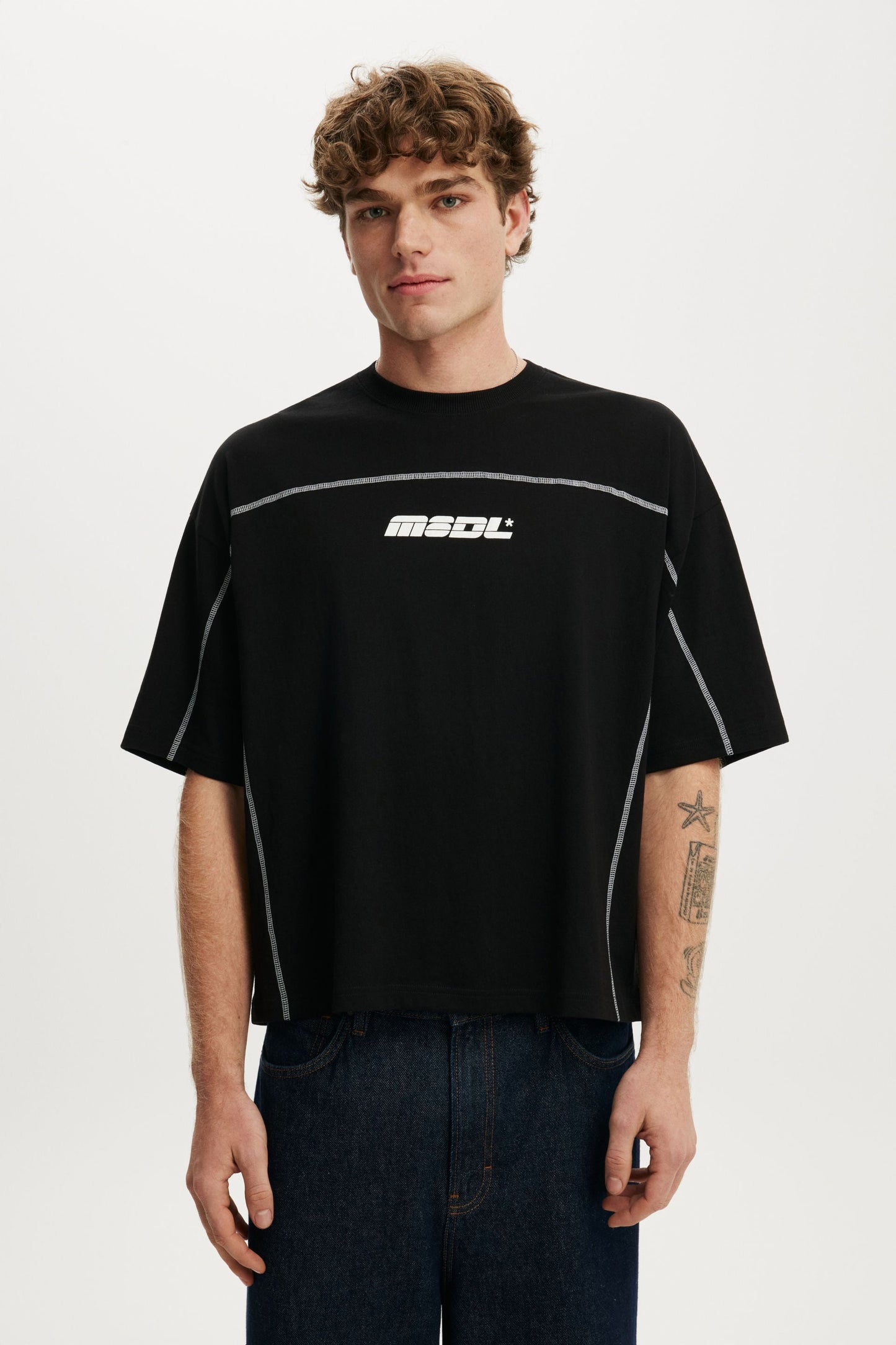 Cropped Fit Graphic T-Shirt