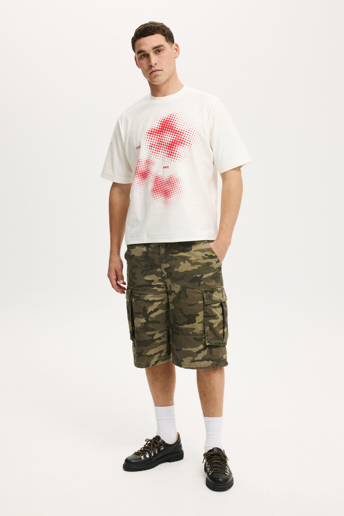 Cropped Fit Graphic T-Shirt