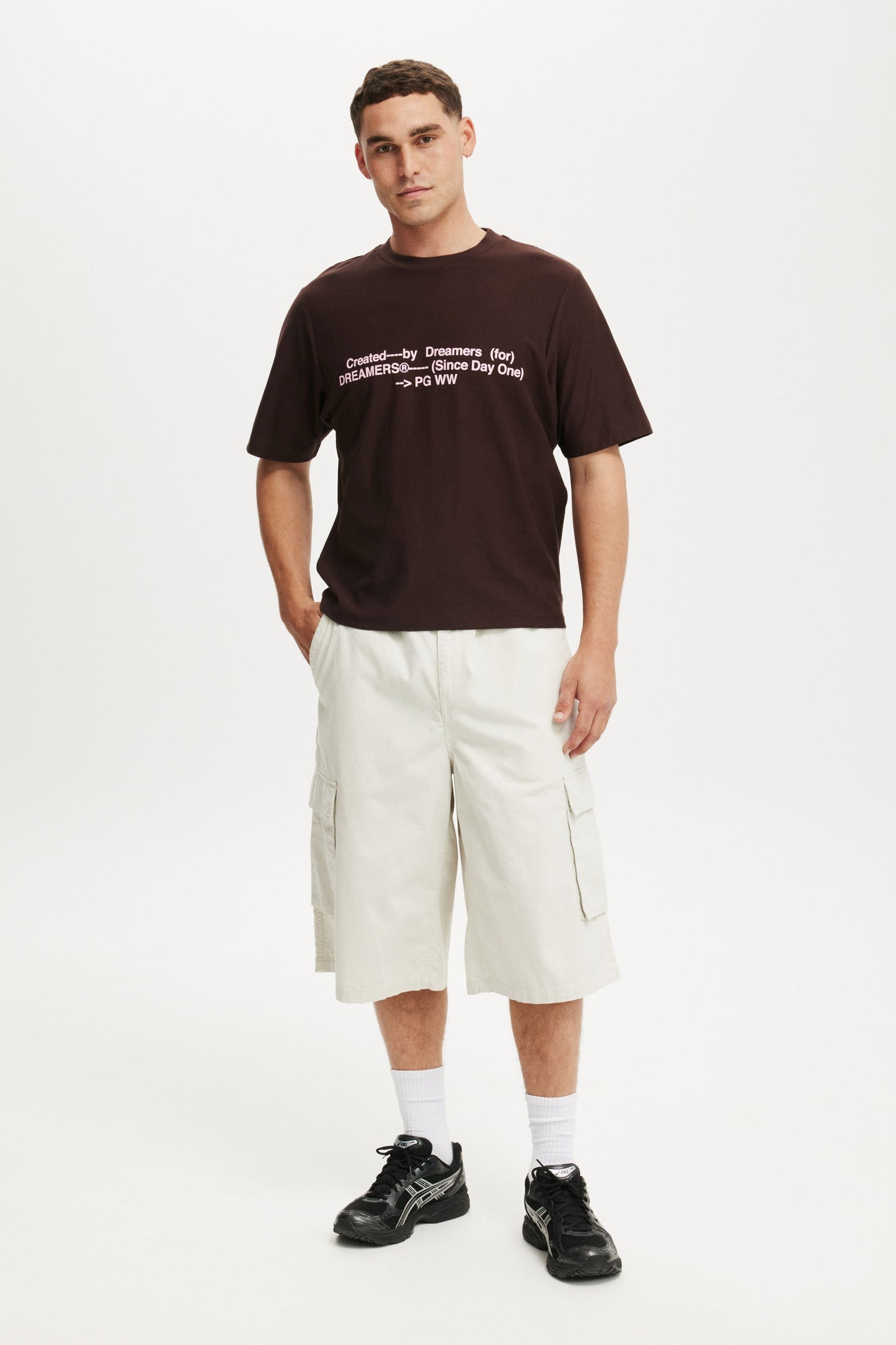 Cropped Fit Graphic T-Shirt
