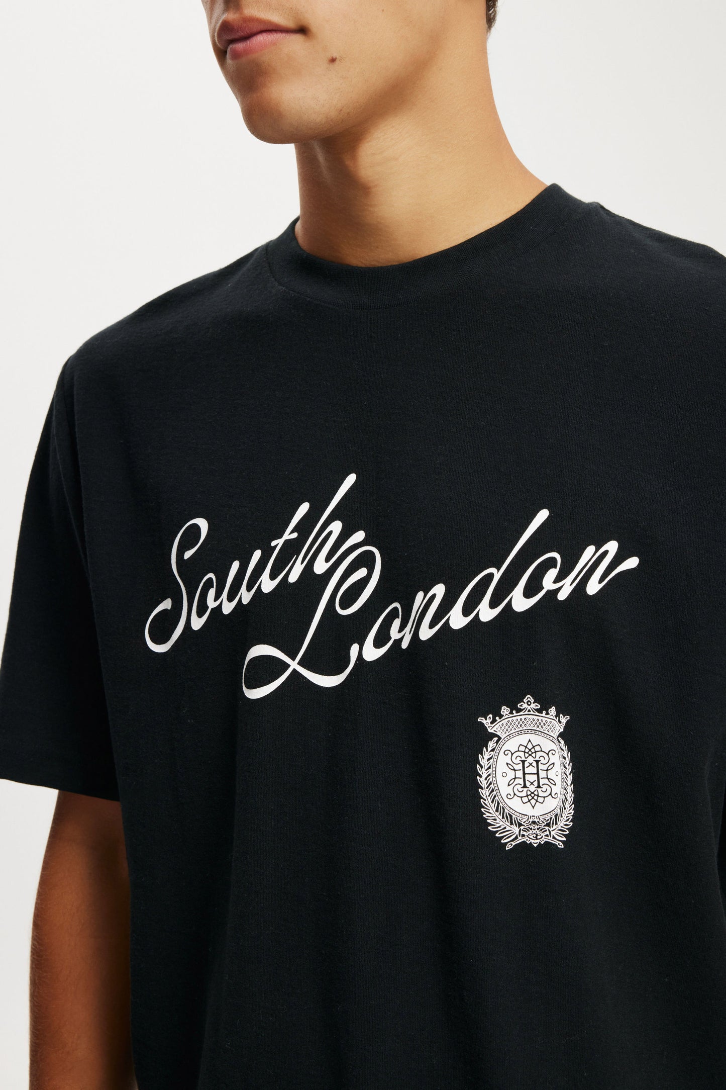 Cropped Fit Graphic T-Shirt