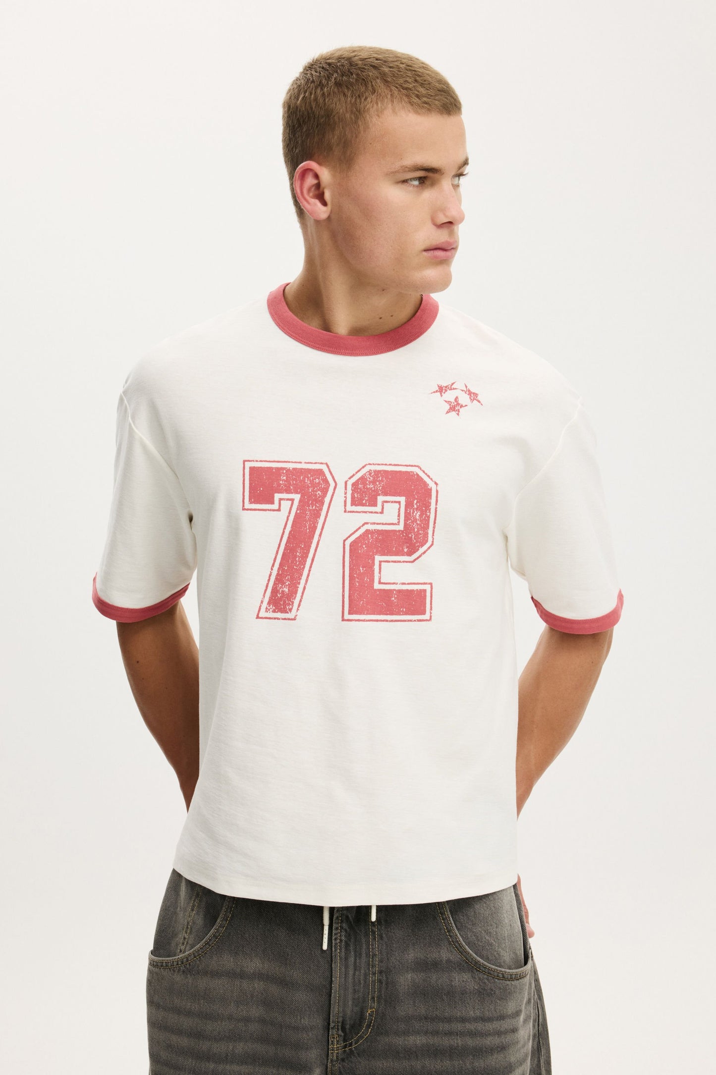 Cropped Fit Graphic T-Shirt