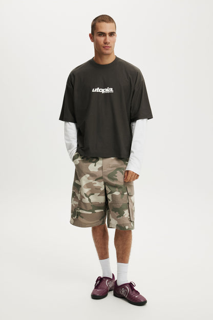 Cropped Fit Graphic T-Shirt