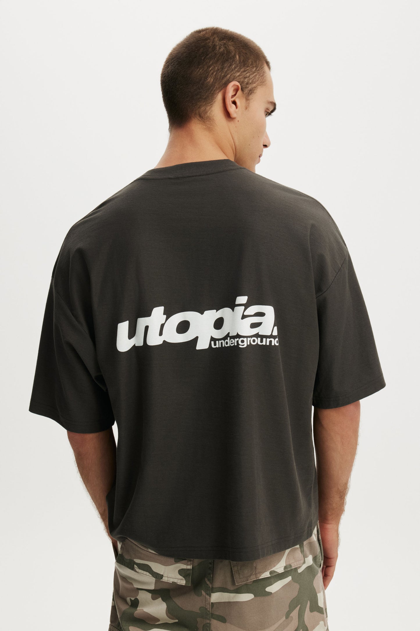 Cropped Fit Graphic T-Shirt