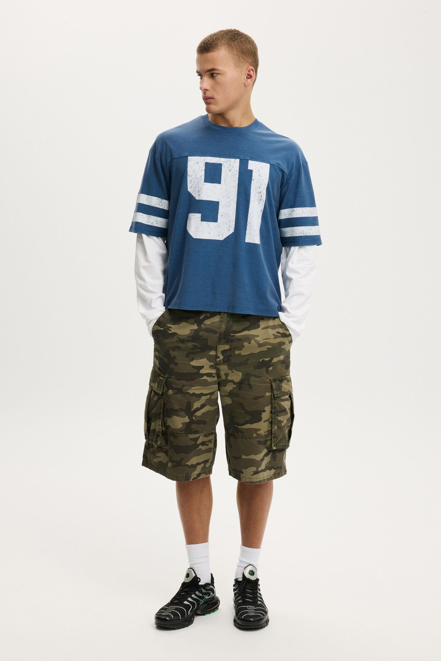 Cropped Fit Graphic T-Shirt