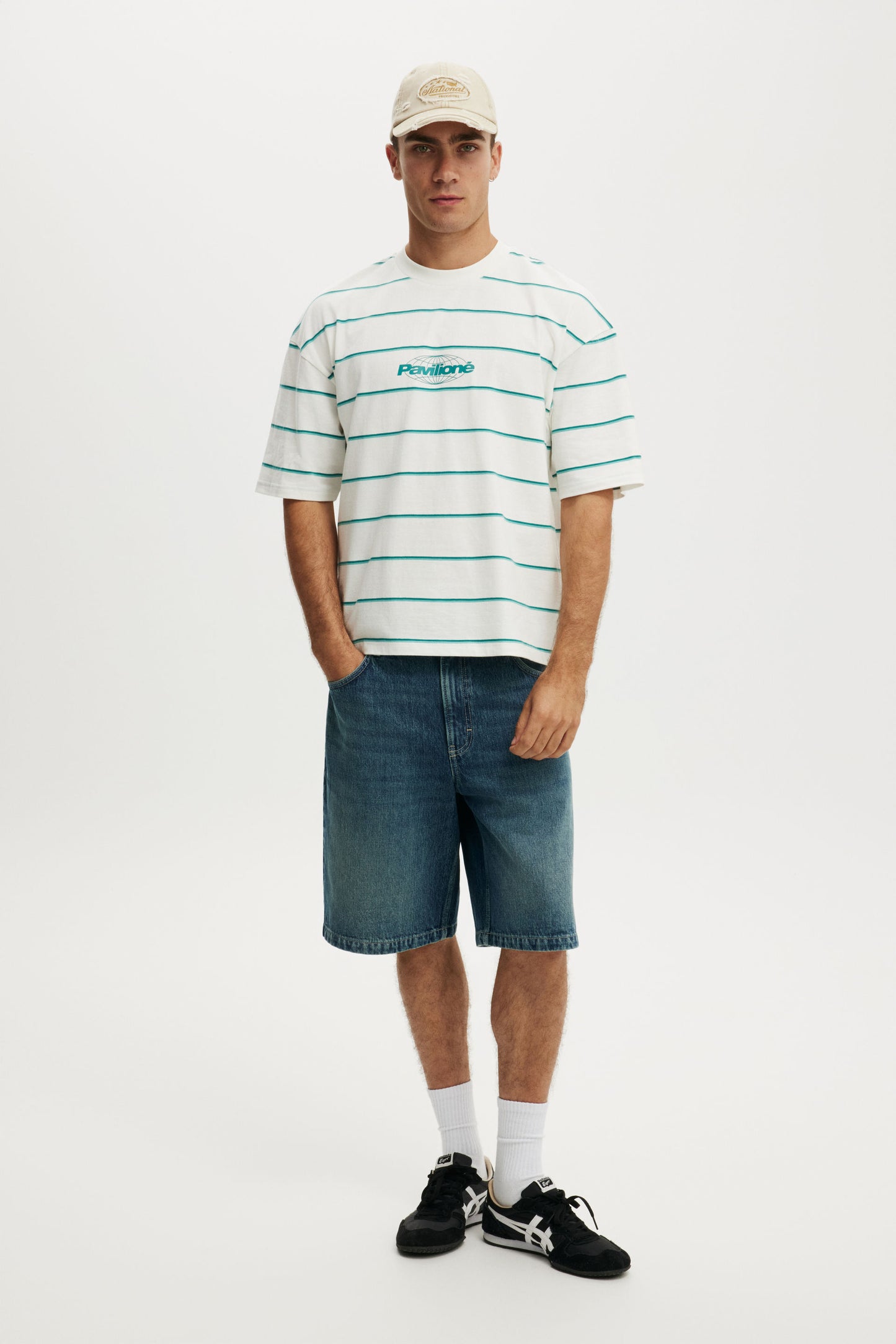 Cropped Fit Graphic T-Shirt