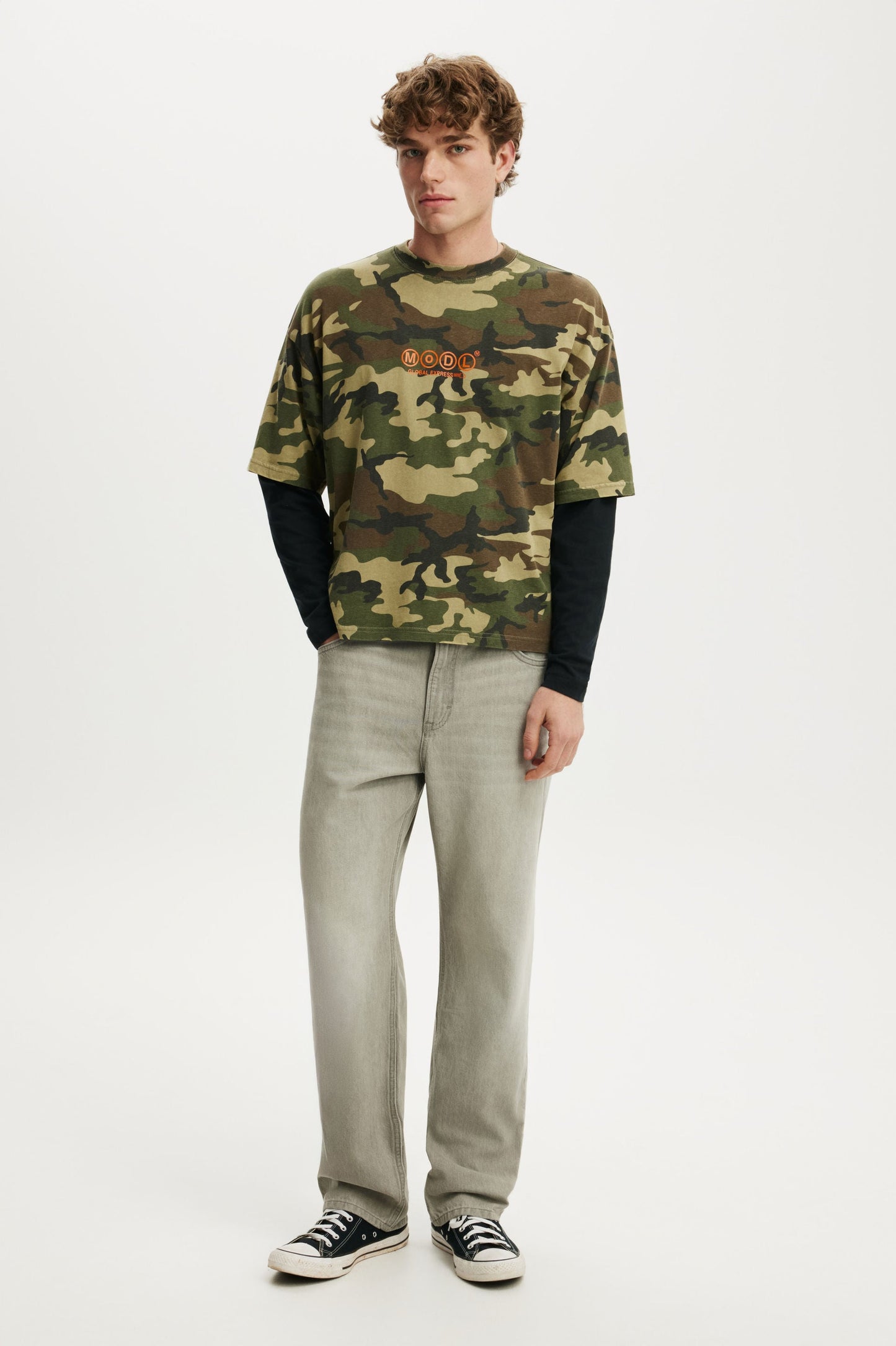 Cropped Fit Graphic T-Shirt